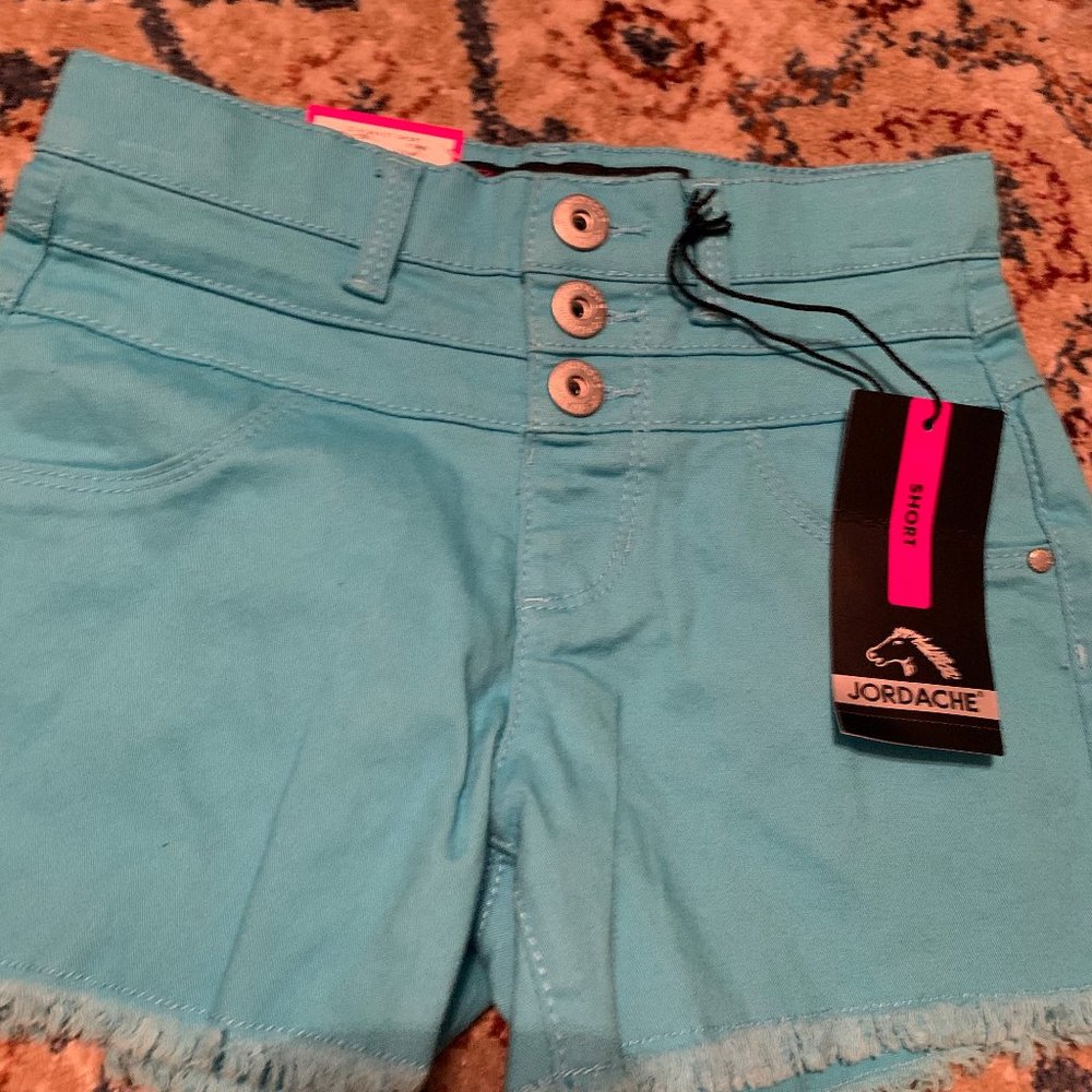 NWT JORDACH GIRLS BLUE SHORTS SZ 7